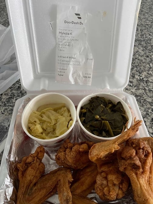 Fried 4 Wings.